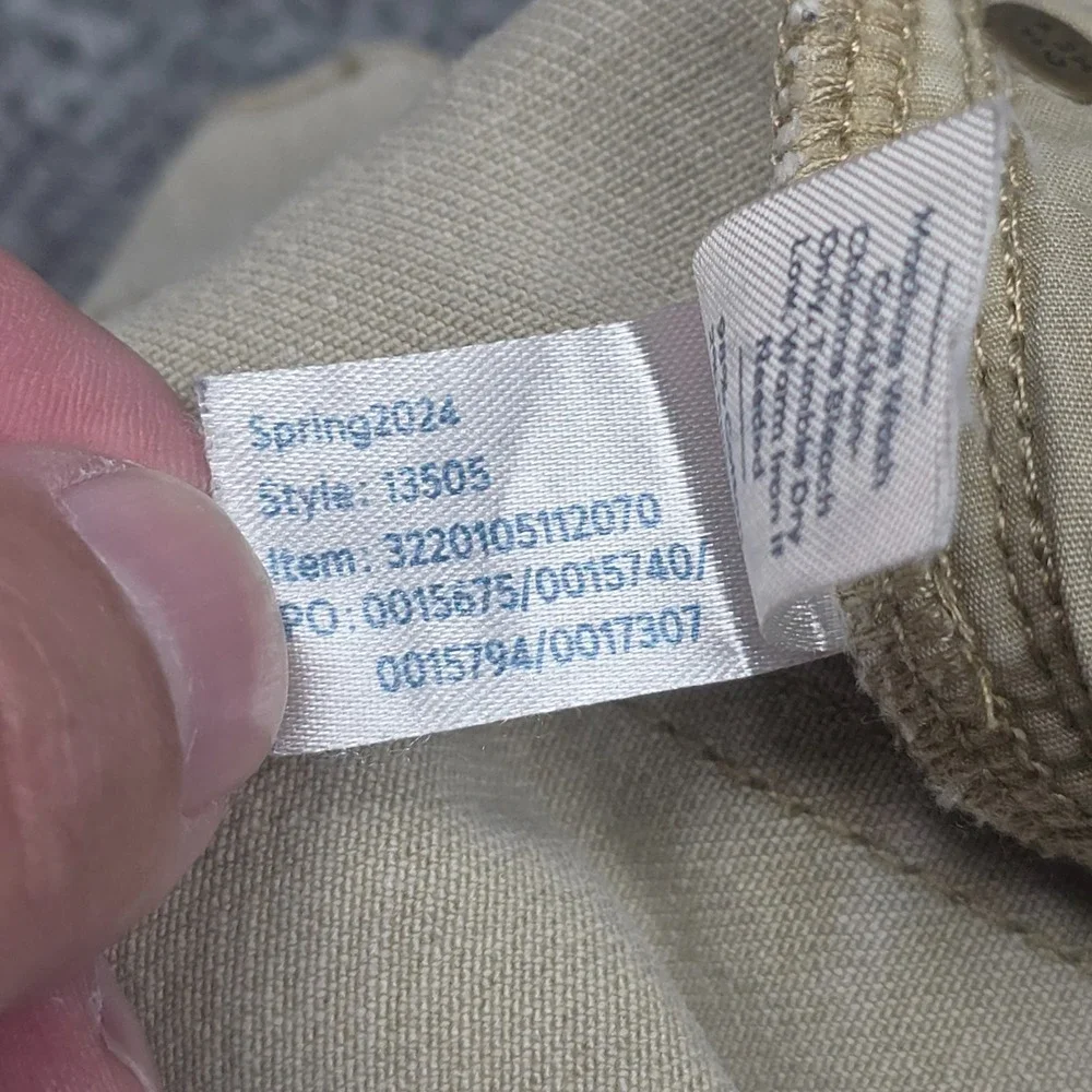 Marine Layer 5 Pocket Slim Straight Twill Pant Men's 33 x 32 (FITS 32 x 30)Beige